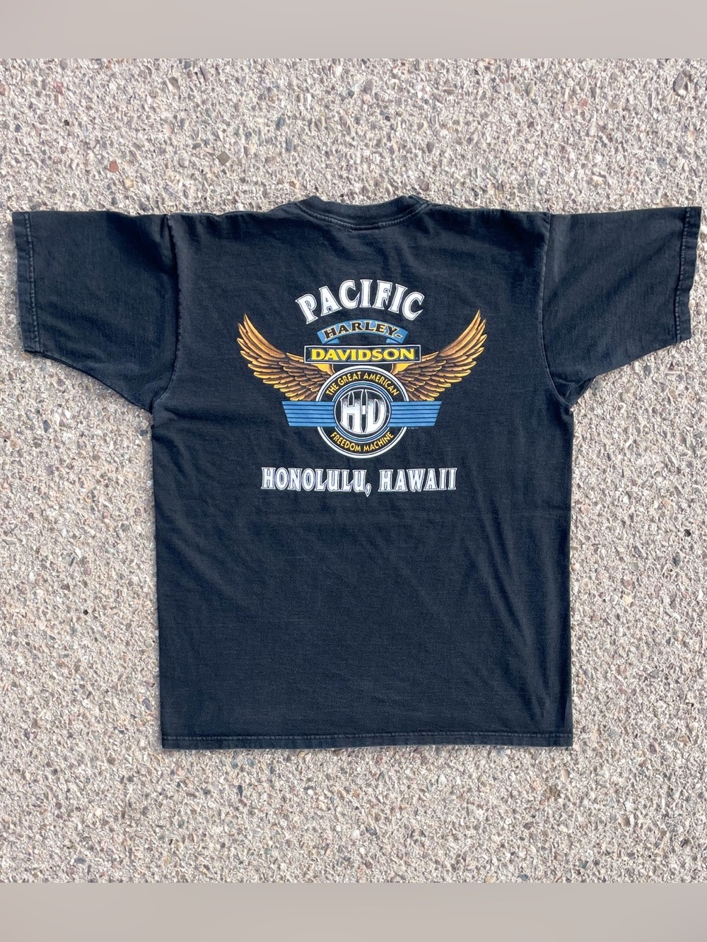 Vtg 1996 Harley Davidson Honolulu Hawaii T-shirt XL USA Holoubek Eagle - Picture 2 of 9